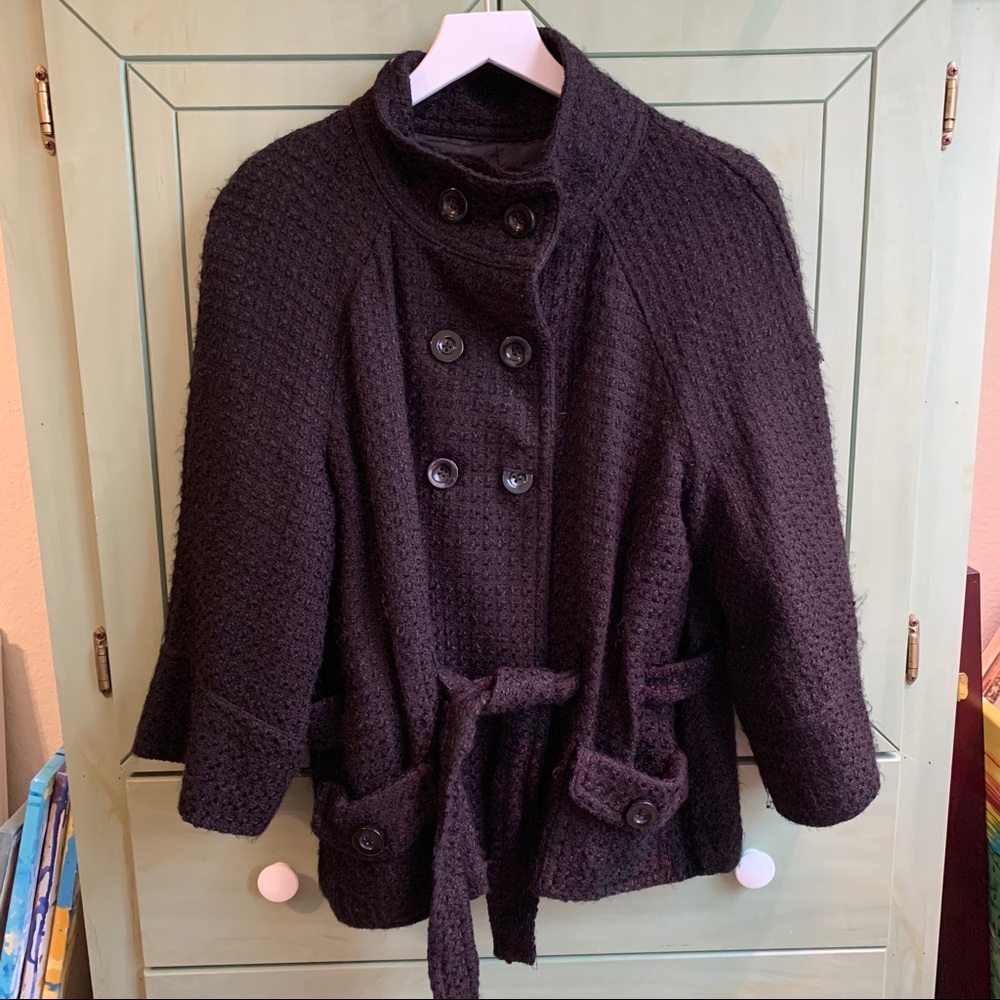 Apt. 9 Black Pea Jacket Size Large